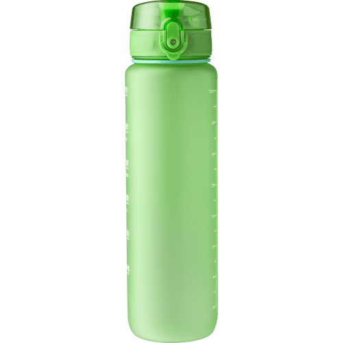 Recycled Plastic Bottle with Time Markings in Light Green