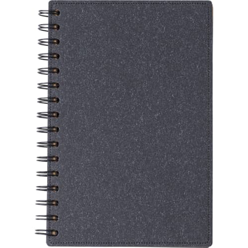 Custom-printed Recycled Cover Notebook with a design from Total Merchandise - black