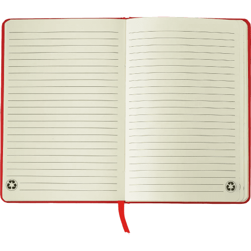 The inside of the A5 Recycled Carton Notebooks from Total Merchandise