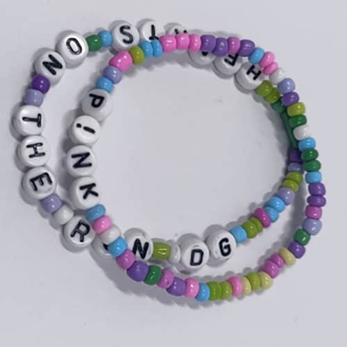 Promotional Beaded Bracelet with Choice of Colours and Customised Lettering from Total Merchandise