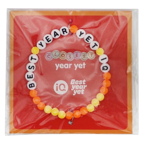 Branded Beaded Friendship Bracelets with Customised Letters and Backing Card from Total Merchandise