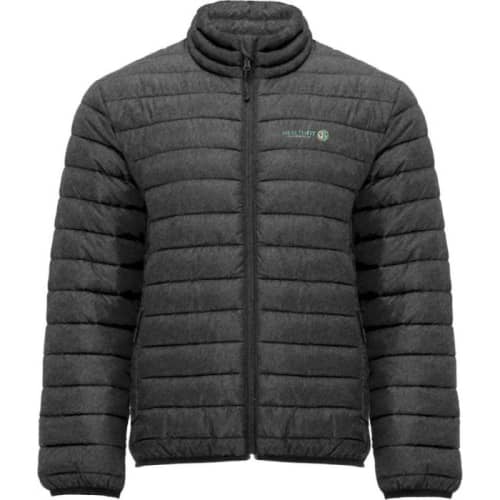 Branded Roly Finland Men's Insulated Jacket with a design from Total Merchandise - Heather Black