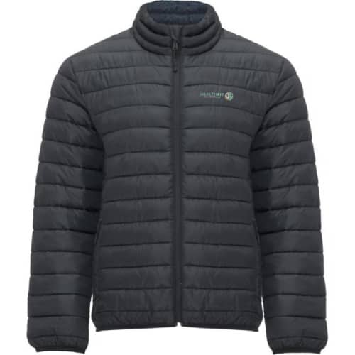 Promotional Roly Finland Men's Insulated Jacket with a design from Total Merchandise - Ebony