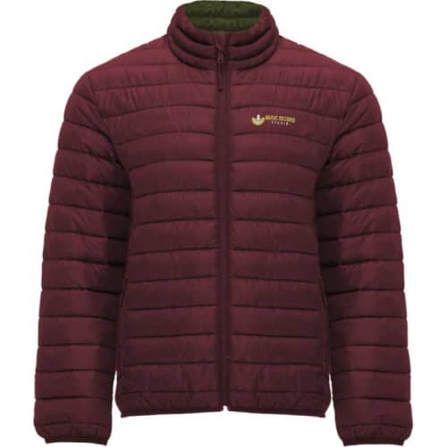 Branded Roly Finland Men's Insulated Jacket with a design from Total Merchandise - Garnet