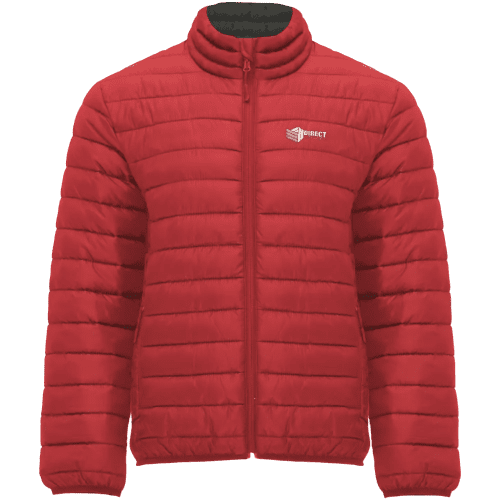 Promotional Roly Finland Men's Insulated Jacket with a design from Total Merchandise - Red