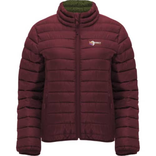 Personalised Roly Finland Women's Insulated Jacket with a design from Total Merchandise - Garnet