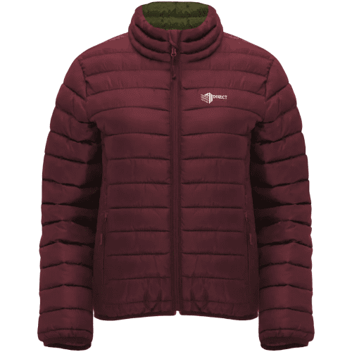 Personalised Roly Finland Women's Insulated Jacket with a design from Total Merchandise - Garnet