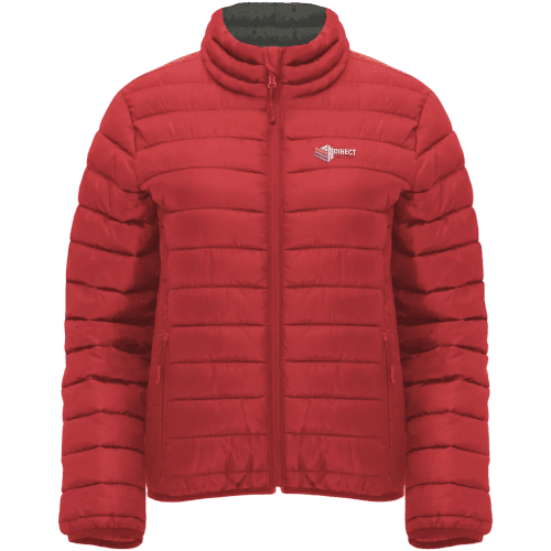 Promotional Roly Finland Women's Insulated Jacket with a design from Total Merchandise - Red