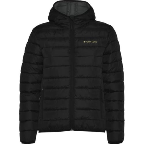 Custom Branded Roly Norway Women's Insulated Jacket with a design from Total Merchandise - Black