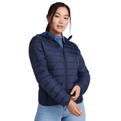 Lifestyle image of the Roly Norway Womens Insulated Jacket with a design from Total Merchandise
