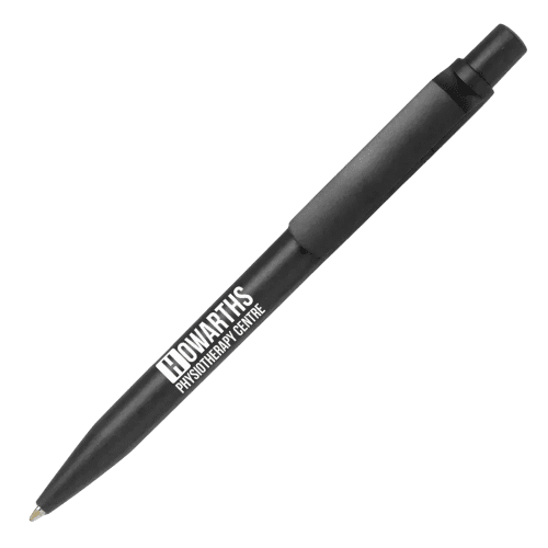 Personalised Matte Recycled Ball Pen in Black with a design from Total Merchandise