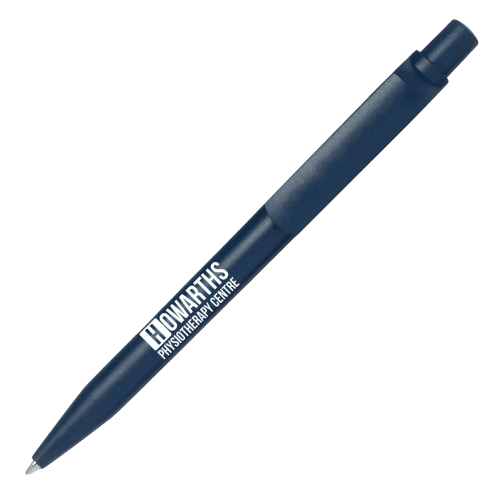 Branded Matte Recycled Ball Pen in Dark Blue with a design from Total Merchandise