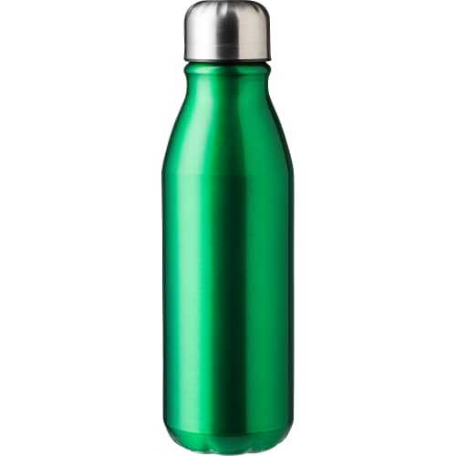 Promotional printed 550ml Recycled Aluminium Water Bottle from Total Merchandise - Green