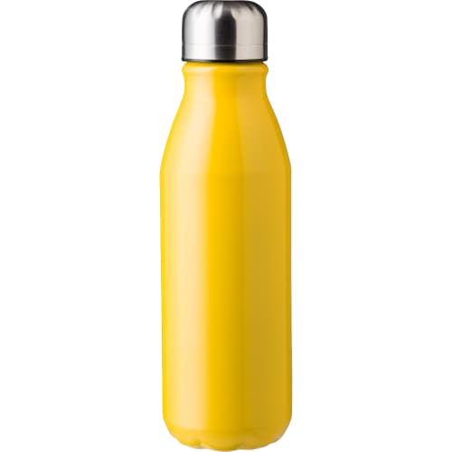 Promotional printed 550ml Recycled Aluminium Water Bottle from Total Merchandise - Yellow