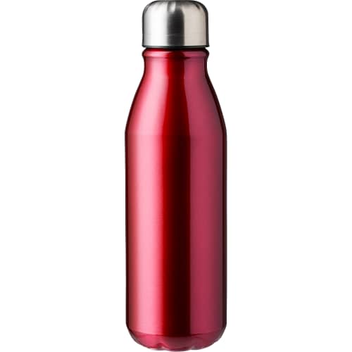 Promotional printed 550ml Recycled Aluminium Water Bottle from Total Merchandise - Red