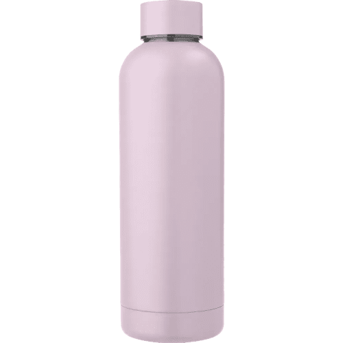 500ml Recycled Stainless Steel Water Bottle in Pastel Pink