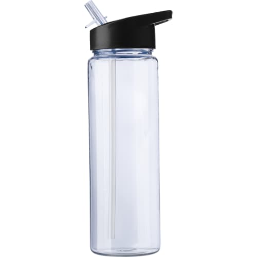 Custom branded 750ml Recycled Plastic Water Bottle with a design from Total Merchandise - White