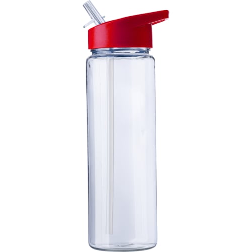 Personalised 750ml Recycled Plastic Water bottle with a design from total Merchandise - Red