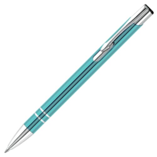 Electra Metal Ballpens - Blue Ink in Light Blue