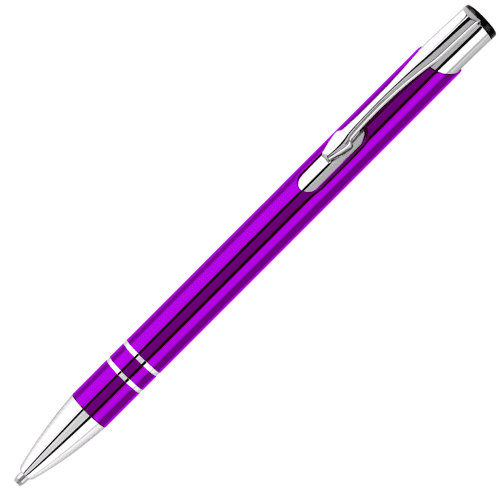 Electra Metal Ballpens - Blue Ink in Purple