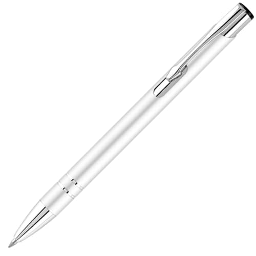 Electra Metal Ballpens - Blue Ink in Silver