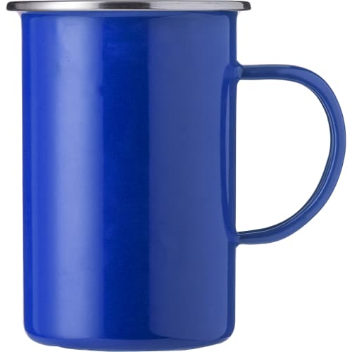 Promotional Enamelled Steel Mug with a design from Total Merchandise - Blue