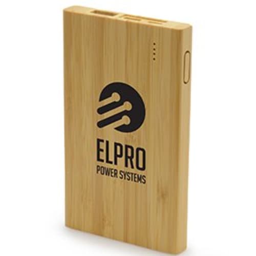 USB-C Bamboo Power Bank in Natural