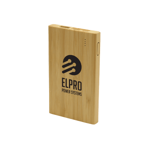 USB-C Bamboo Power Bank in Natural