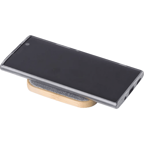 Promotional printed 15W Bamboo Wireless Charger from Total Merchandise
