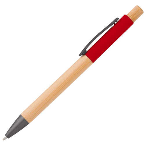 Custom Bamboo Ballpens with a design from Total Merchandise - Red