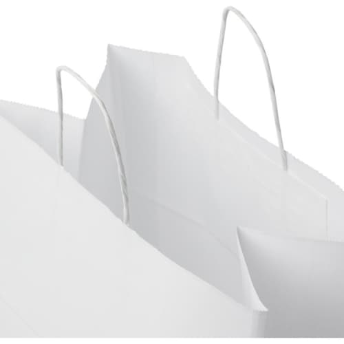 Promotional XL White Kraft Paper Bag with Twisted Handles and a design from Total Merchandise