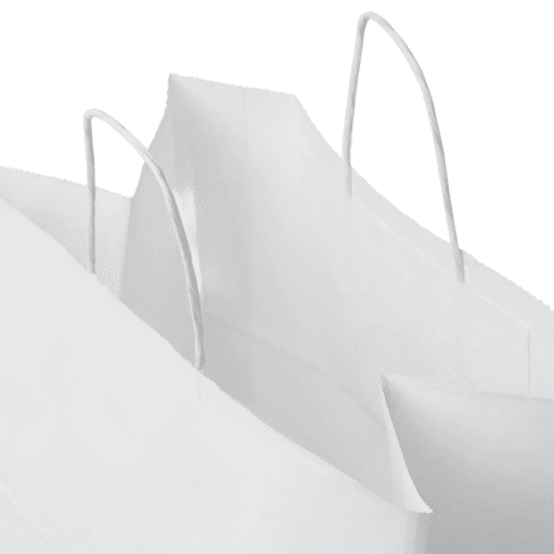 Promotional XL White Kraft Paper Bag with Twisted Handles and a design from Total Merchandise