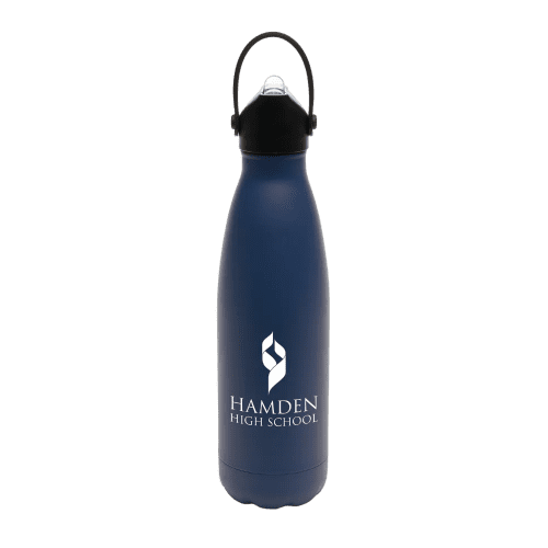Logo Branded Ashford Sipper Water Bottle in Navy Blue printed with your logo from Total Merchandise