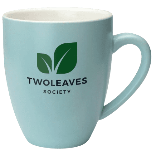 Custom branded Vande Colour Mug with a printed design from Total Merchandise - Light Blue
