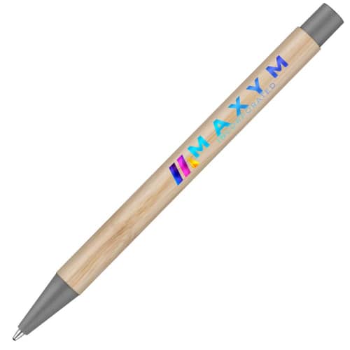 Branded Par Bamboo Ballpen with a full colour design from Total Merchandise