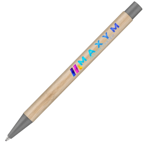 Branded Par Bamboo Ballpen with a full colour design from Total Merchandise