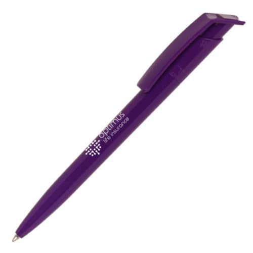 Logo Printed Recycool Ballpen with a design from Total Merchandise - Purple