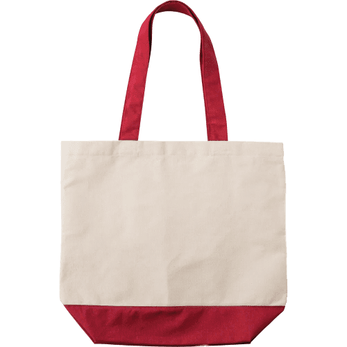 Promotional Printed Cotton Shopping Bag with a design from Total Merchandise - Red