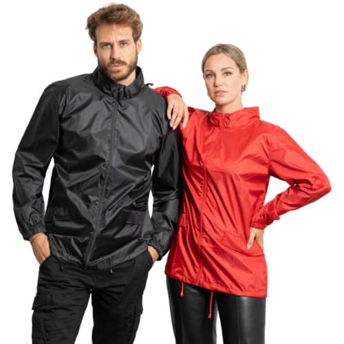 Lifestyle image of the ROLY Escocia Unisex Lightweight Rain Jacket