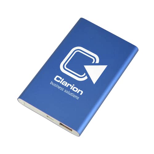 Promotional USB-C 4000mAh Power Bank in Blue from Total Merchandise