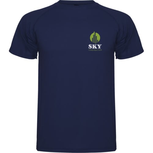 Custom Branded ROLY Montecarlo Short Sleeve Men's Sports T-Shirt in Navy Blue from Total Merchandise