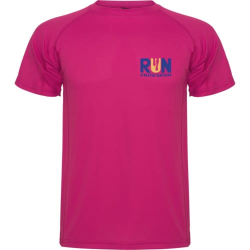 Personalisable ROLY Montecarlo Short Sleeve Men's Sports T-Shirt in Rossette from Total Merchandise