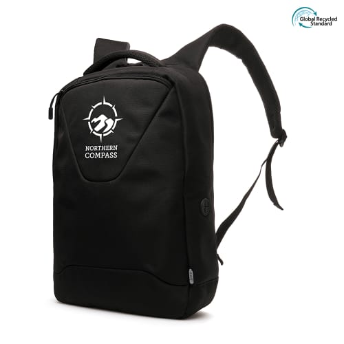 Logo branded Anti-Theft 13L Backpack in Black printed with your logo from Total Merchandise