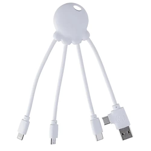 Xoopar Ocean Bound Recycled Plastic Octopus Cable in White