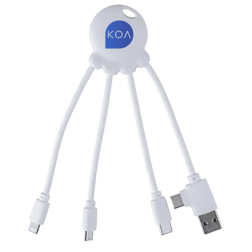 Xoopar Ocean Bound Recycled Plastic Octopus Cable in White