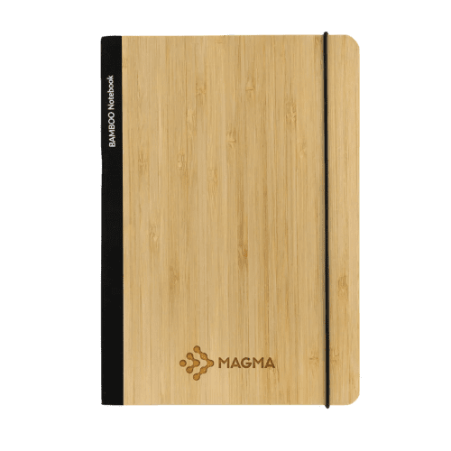Promotional Bamboo A5 Notebook in Black customised with your logo from Total Merchandise