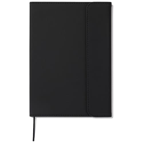 Promotional Baltimore Magnetic Closure Notebook in Black printed with your company logo