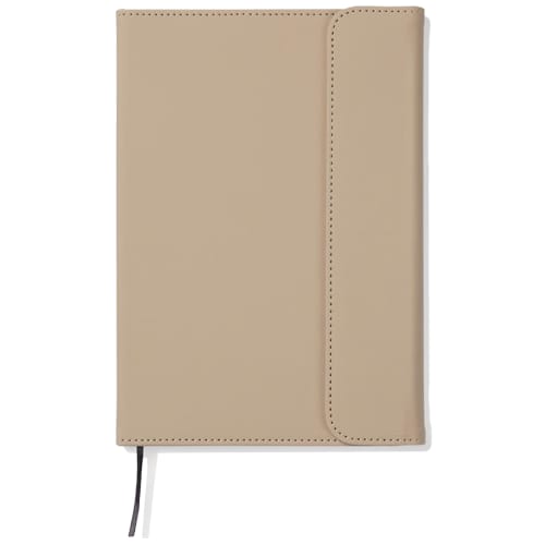 Personalisable Baltimore Magnetic Closure Notebook in Greige printed with your company logo