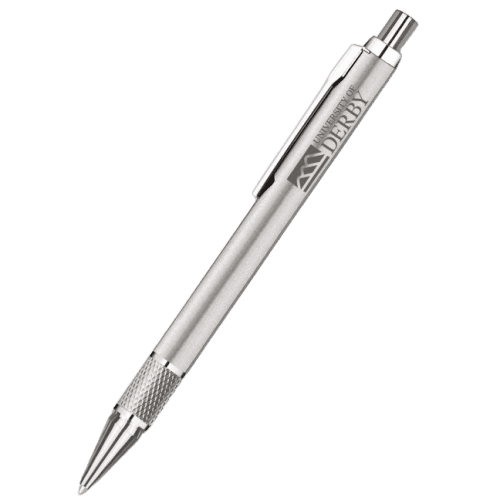 Branded Metis Ballpen in Stainless Steel with a design from Total Merchandise