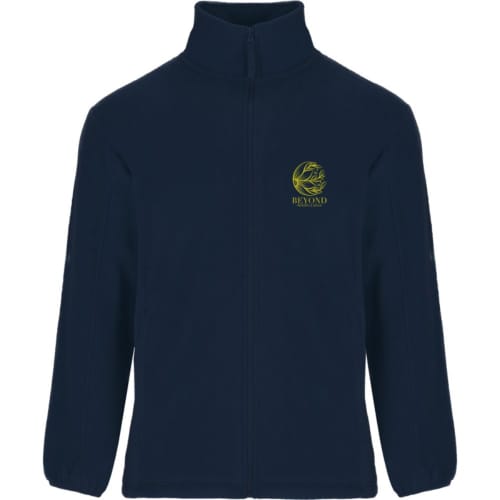 Customisable ROLY Artic Men's Full Zip Fleece Jacket in Navy Blue from Total Merchandise